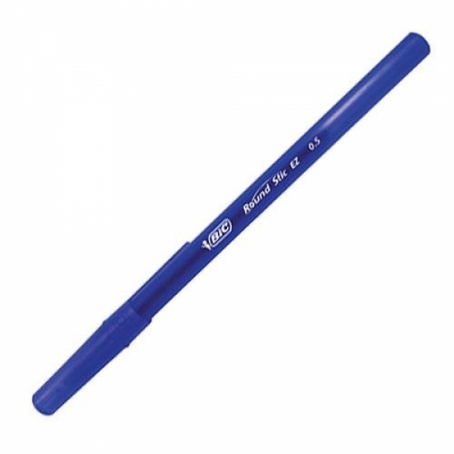 BIC 라운드스틱EZ볼펜(0.5mm-청-12개입) M501202