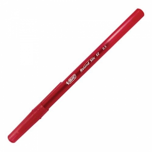 BIC 라운드스틱EZ볼펜(0.5mm-적-12개입) M501203