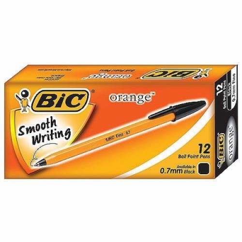 BIC 오렌지볼펜(0.7mm-흑-12개입) M501181
