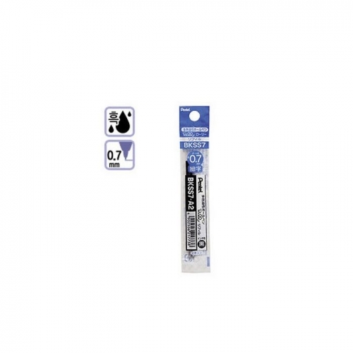 롤리다색볼펜리필(흑 BKSS7 2개입 PENTEL)