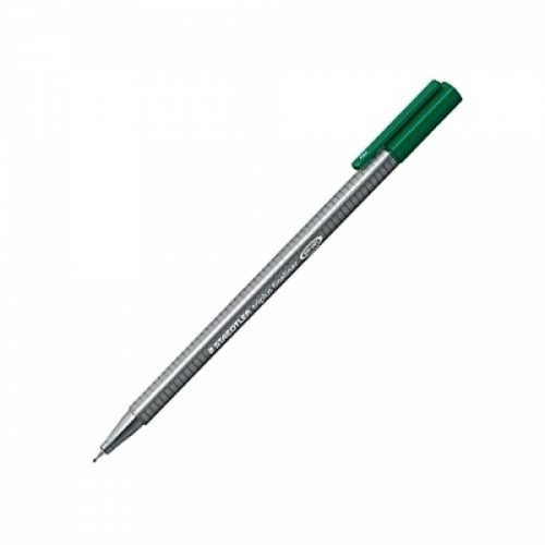 스테들러)삼각 화인라이너펜(334-5_0.3mm_녹)-다스(10개입)