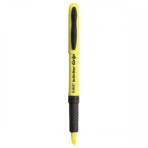 필기구 형광펜 BIC빅 브라이트라이너 형광펜 4.0mm  노랑색
