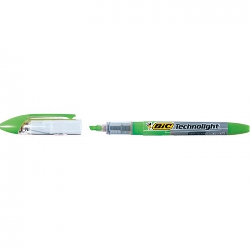 테크노라이트 형광펜(연두 1자루 BIC)