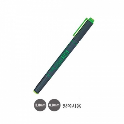 제브라)옵텍스 형광펜(양쪽사용 3.8mm_0.8mm_연두)-박스(100개입)