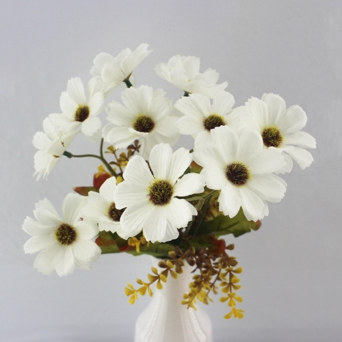 코스모스부쉬(흰색) 조화장식 조화 인조꽃 조화꽃