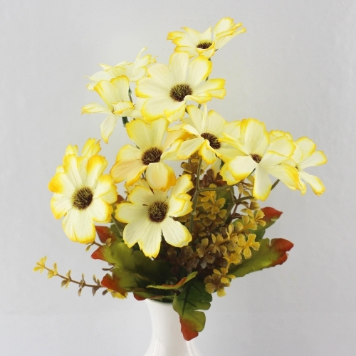 코스모스부쉬(노랑) 조화장식 조화 인조꽃 조화꽃