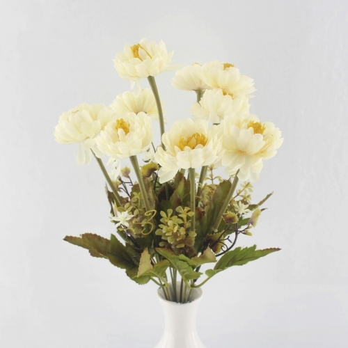 설련화부쉬(흰색) 조화장식 조화 인조꽃 조화꽃