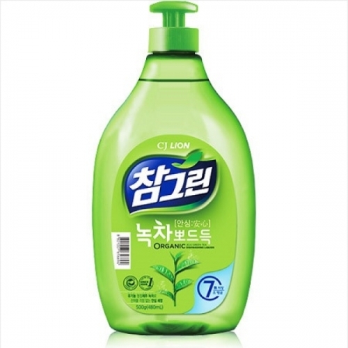 라이온 참그린 녹차 뽀드득 주방세제 500ml