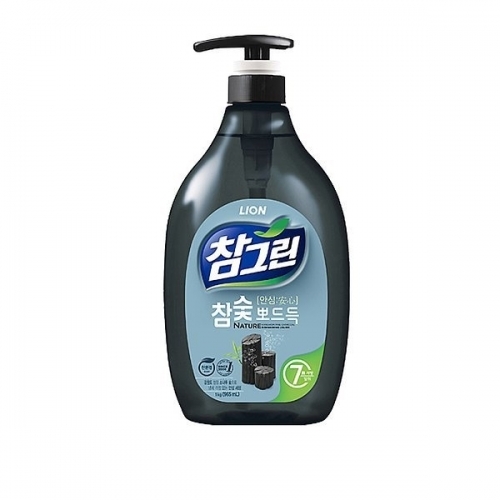 라이온 참그린 참숯 주방세제 용기 500ml