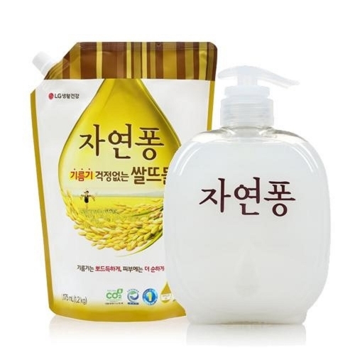 LG 주방세제 자연퐁 쌀뜨물 용기 500ml