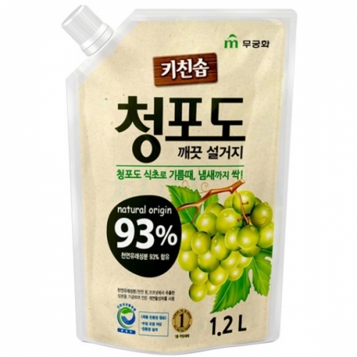 무궁화 키친솝 주방세제 깨끗 설거지 청포도 1.2kg