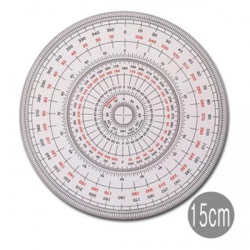 아톰)전원분도기(15cm)-갑(20개입)