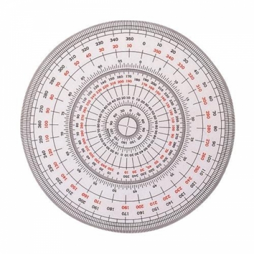 아톰)전원분도기(18cm)-갑(20개입)