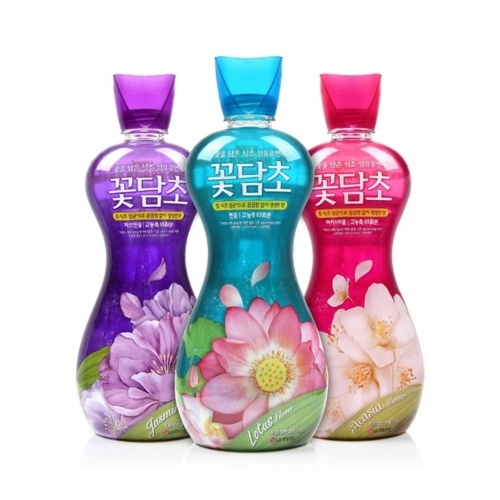 LG샤프란 꽃담초 섬유유연제 용기 1300ml 연꽃