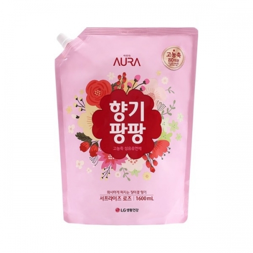 LG AURA 향기 팡팡 서프라이즈 로즈 1600ml 1개입