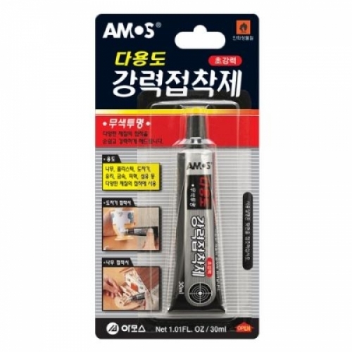 아모스)다용도 강력접착제(무색투명_30ml)-박스(120개입)