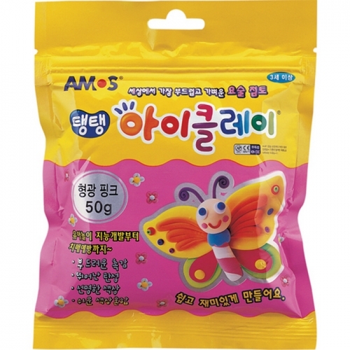 2500 탱탱 아이클레이 파우치 형광핑크(50g)