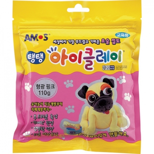 5000 탱탱 아이클레이 파우치 형광핑크(110g)