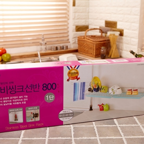 리빙코 루비 씽크선반800 1단