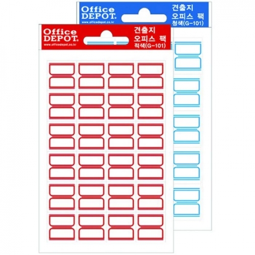 견출지 오피스 팩(G101 적색 36매 레이테크)