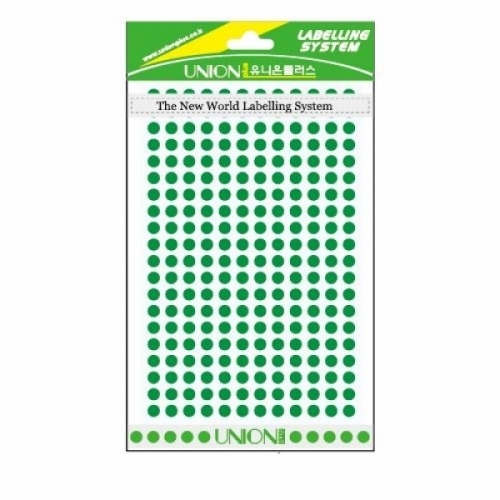원형스티커(303-3_녹색)C306-갑(15개입)