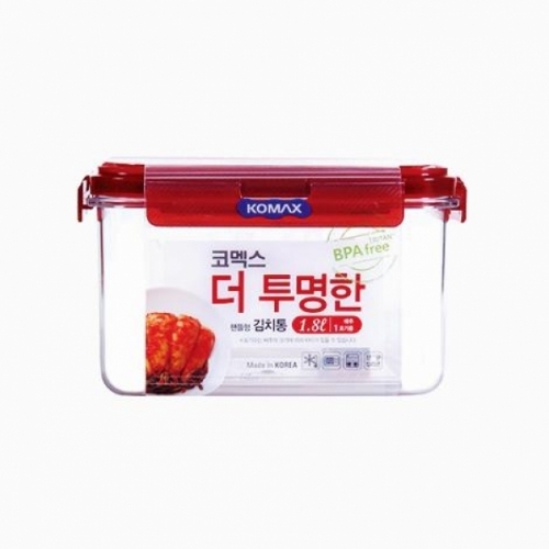 코멕스 더투명한 김치통 정사각 1.8L(핸들형)주방용품