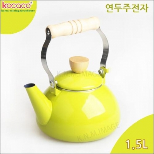 코카코 연두 법랑주전자 1.5L_칼라법랑주전자