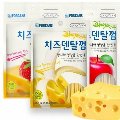 과일먹은 치즈덴탈껌100g 9개세트(3종X3개) 애완용품