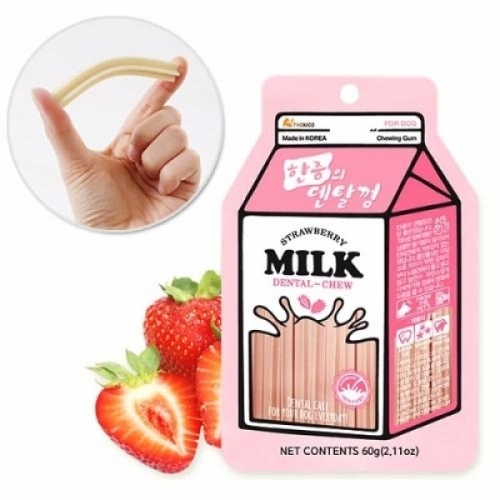 한줌의 덴탈껌 60g - 딸기 애완용품