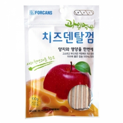 포켄스 과일먹은 치즈덴탈껌 100g(사과)