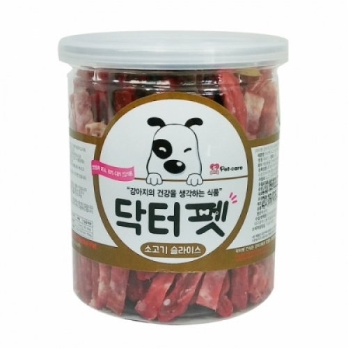 닥터펫 소고기 슬라이스 200g(통)