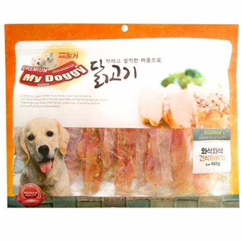 마이도기 착한닭400g - 와삭 건식꽈배기 10개단위