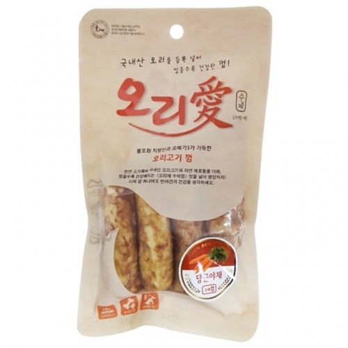 (10개묶음)오리애 수제껌 당근야채 4p(92g)