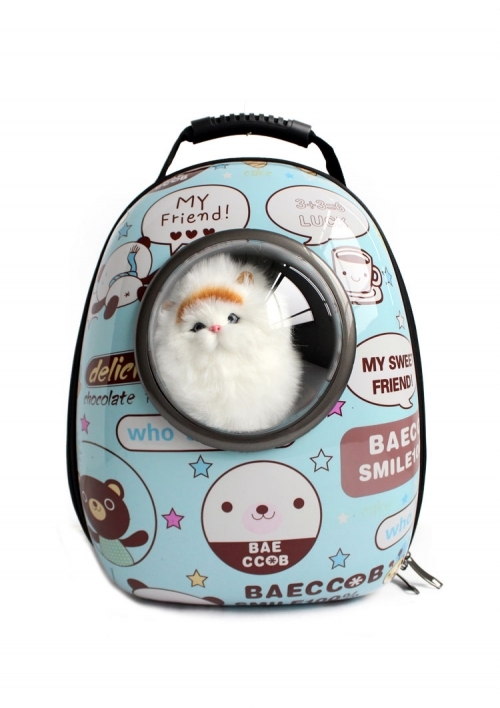 캡슐백팩 고양이 강아지 우주선 애견 가방 이동장 -민트