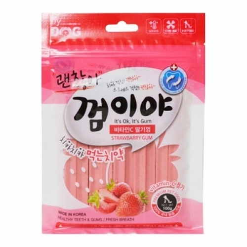 괜찮아 껌이야 100g(딸기)