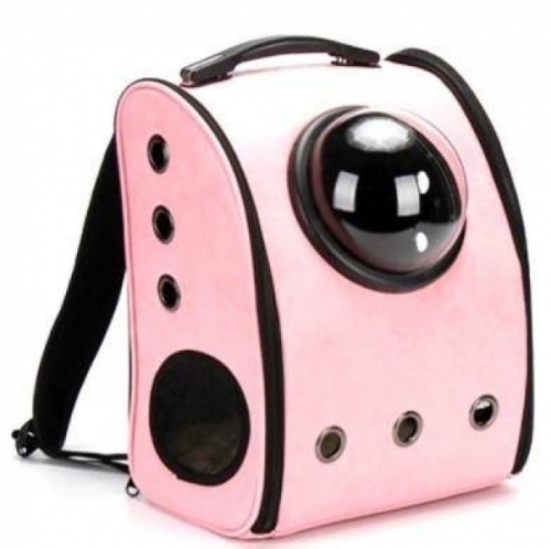 펫 우주선 백팩형 캐리어(핑크)애견가방 이동가방