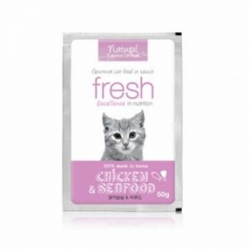 프레쉬 파우치 닭가슴살n씨푸드 (50g 12개입)