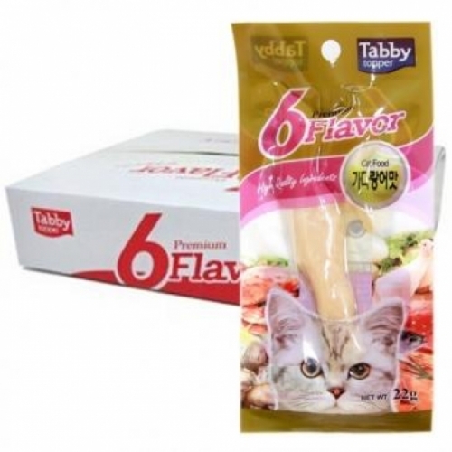 탑퍼 테비 오야쯔 닭가슴살 6Flavor (가다랑어맛) (22g-30개입)