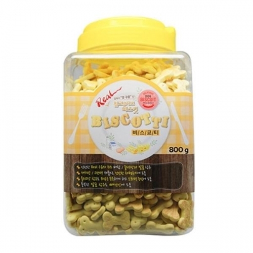 비스코티 밀크 치즈 비스켓 800g(옐로우) 애완용품 강아지간식