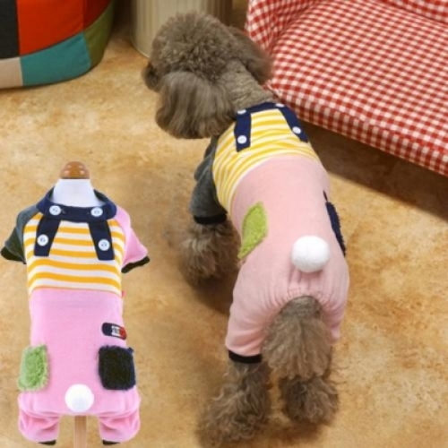 강아지옷 패리스독 베이글 올인원  핑크