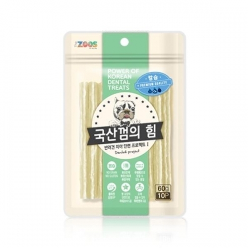 국산껌의 힘 60g(10p) 녹차 애완용품 개껌