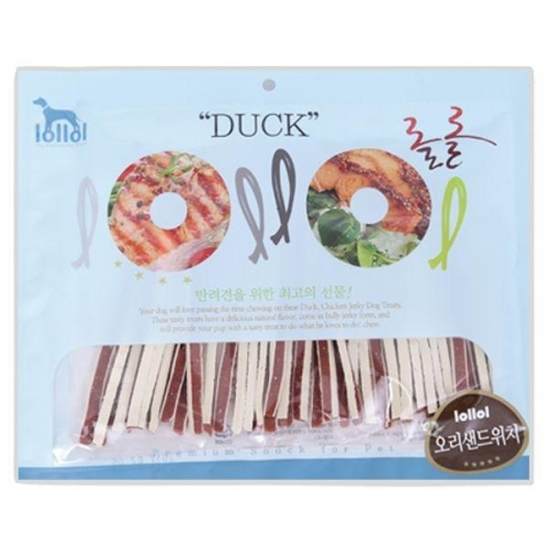 롤롤 오리 샌드위치 300g 애견간식