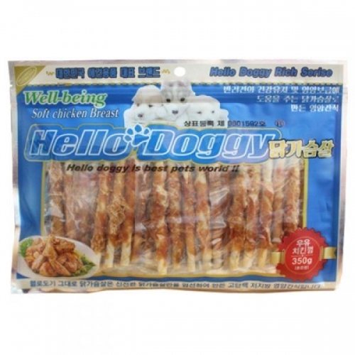 헬로도기 우유 치킨껌 350g 애견간식