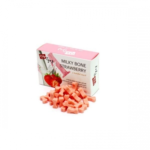한줌의 간식 프리미엄 홈메이드 수제간식 밀크본 초유 딸기 30g