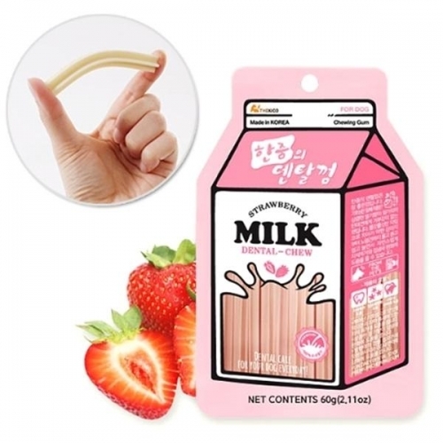 한줌의 덴탈껌 (60g) 딸기 애완 간식