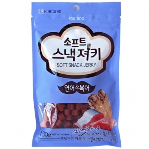 소프트 스낵져키 (130g)연어_북어 애완용품 펫간식