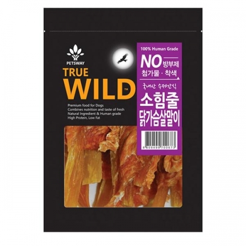 트루와일드 프리미엄 소힘줄 닭가슴살말이 70g 수제간식 영양간식