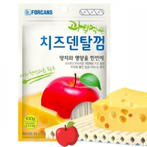 과일먹은 치즈덴탈껌100g - 사과