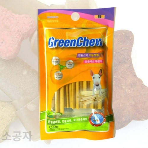 소공자 바우와우코리아 그린츄 칼슘스틱 기능성껌 60g x 3개