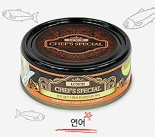 런치쉐프 참치와 연어 캔x24개 1box 고양이간식
